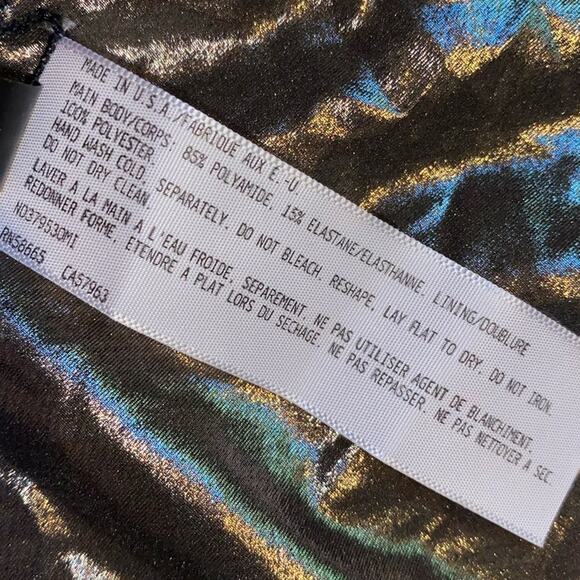 Leith One Piece Metallic Foiled Women’s Swimsuit NWOT MEDIUM - Picture 12 of 16